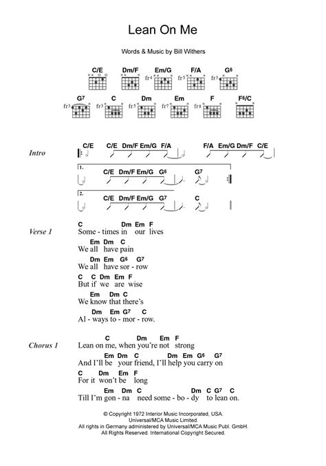 Bill Withers - Lean On Me at Stanton's Sheet Music