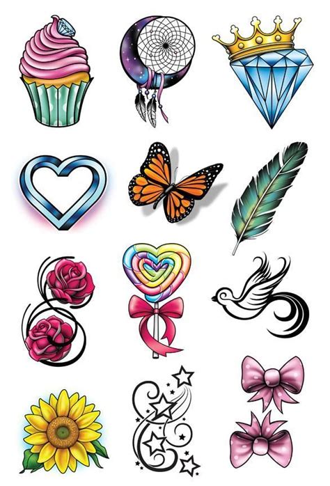 Just 4 Girls Temporary Tattoo Set | Girls temporary tattoos, Cupcake tattoos, Girl tattoos