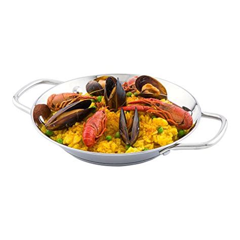 Paella Pan, Induction Ready Pan - Double Handles - Great for Rice or ...