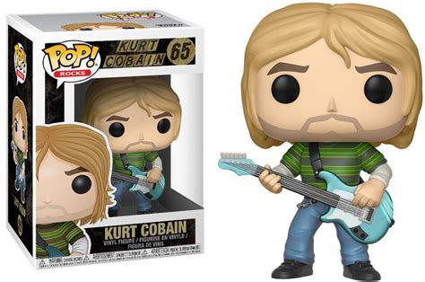 Funko Nirvana Funko POP Rocks Kurt Cobain Vinyl Figure 65 Blue Guitar, Teen Spirit - ToyWiz