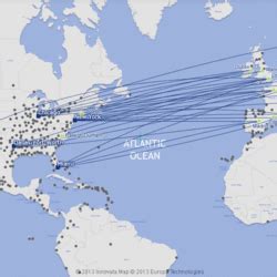 American Airlines route maps