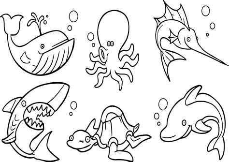 Gambar Underwater Animals Coloring Page Wecoloringpage Pages di Rebanas - Rebanas