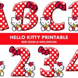 Hello Kitty Printable Letters A-Z and 0-9 | Hello kitty printables ...