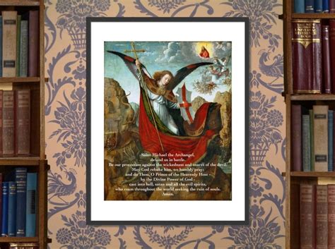 St. Michael the Archangel Prayer Poster Religious Print - Etsy