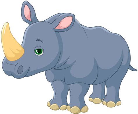 Best Happy Rhino Cartoon Posing Illustrations, Royalty-Free Vector Graphics & Clip Art - iStock