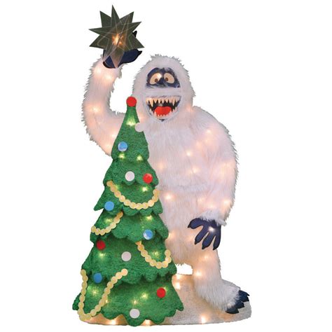 32" Lighted Soft Tinsel Bumble And Christmas Tree Sculpture | Rudolph ...