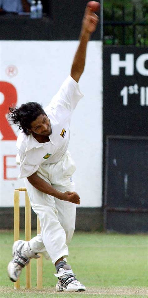 Chanaka Welagedara of Sri Lanka A in action during the warm-up match ...