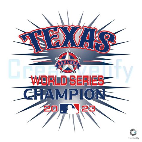 Texas Rangers Champions SVG MLB World Series 2023 File - CreativeLify