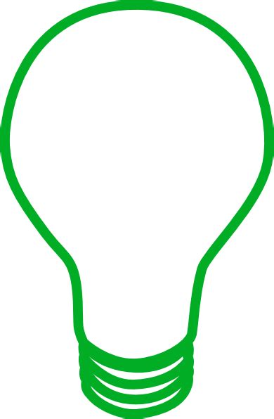 Green Lightbulb Clip Art at Clker.com - vector clip art online, royalty ...