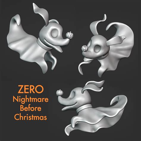 STL file Zero Nightmare Before Christmas Monster High Style 🎄・3D printing idea to download・Cults