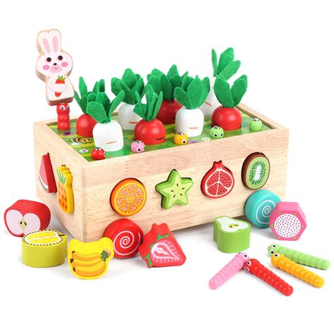 Buy Toddlers Montessori Wooden Educational Toys for Baby Boys Girls Age ...