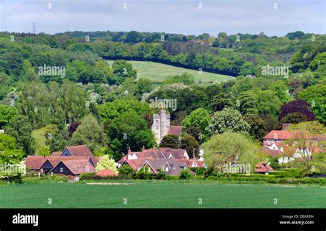 Bucks - Chiltern Hills - landscape Little Missenden village - church ...