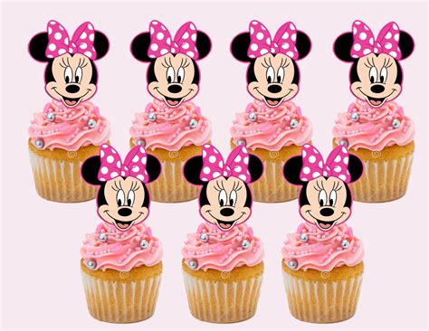 Minnie Mouse Cupcake Toppers Cupcake Picks INSTANT DOWNLOAD