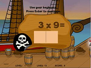 Pirate Ship - Free Online Math Game | Multiplication.com