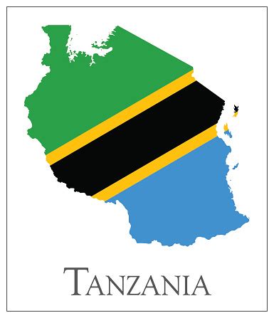 Tanzania Map With The Flag Inside Stock Illustration - Download Image Now - iStock