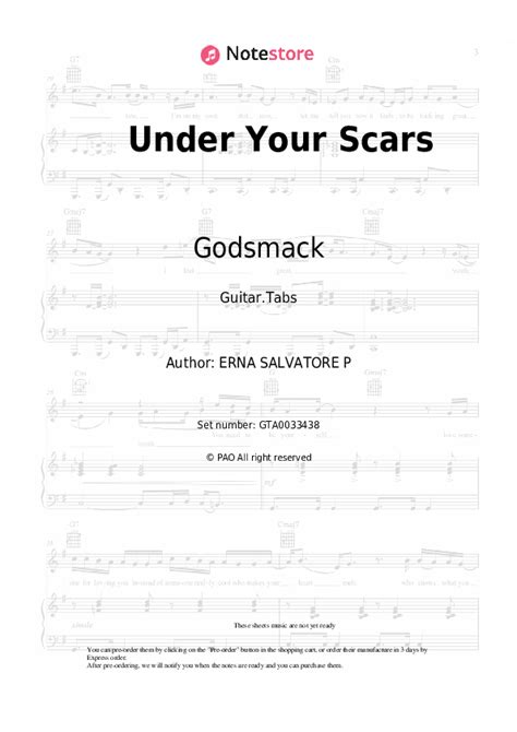 Under Your Scars tabs guitar Godsmack in Note-Store.com | Guitar.Tabs ...