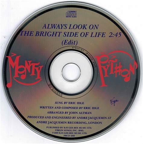 Monty Python - Always Look At The Bright Side Of Life (CD, Single, Promo) | Discogs