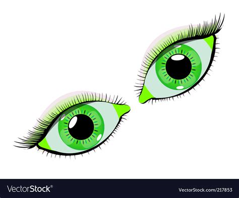 Green eyes Royalty Free Vector Image - VectorStock