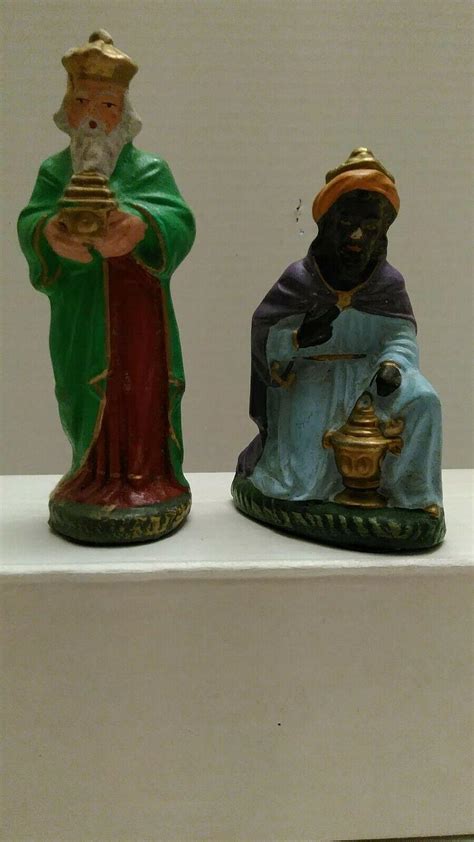 LOT OF 2 VINTAGE NATIVITY SCENE WISE MEN MADE IN GERMANY PRE OWNED LOC ...