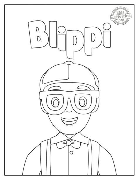 Funtastic Free Cute and Fun Blippi Coloring Pages | Kids Activities Blog