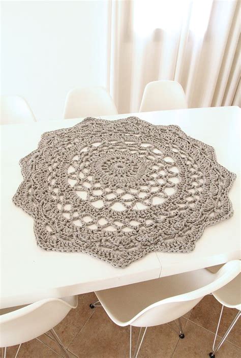A Giant Crocheted Doily (Rug) For The Dining Room Table! - creative jewish mom
