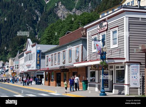 Shops downtown Juneau Alaska USA Stock Photo - Alamy