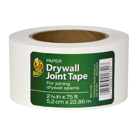 Duck Drywall All Purpose Non-adhesive Joint Paper Tape, 2.06 in. x 75 ft., White - Walmart.com