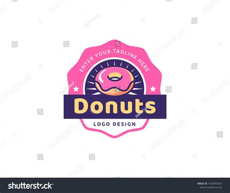 Donuts Logo Design Vintage Logo Vector Stock Vector (Royalty Free ...