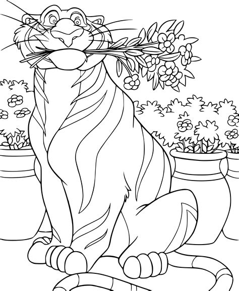 Rajah Coloring Pages - Free Aladdin Coloring Pages Printables