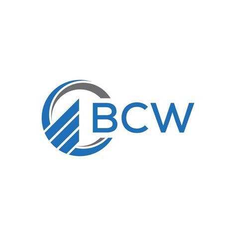 BCW Flat accounting logo design on white background. BCW creative ...