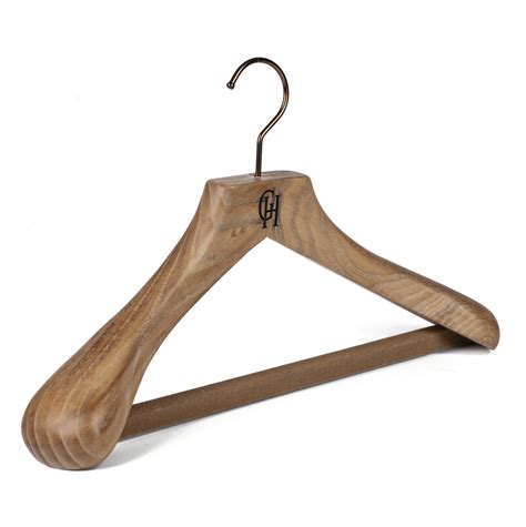 Premium Custom Logo Antique Luxury Wooden Suit Hangers with Square Velvet Bar - China Luxury ...