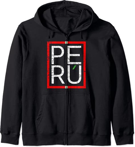 Amazon.com: Peru National Flag Colors Peruvian Zip Hoodie : Clothing ...