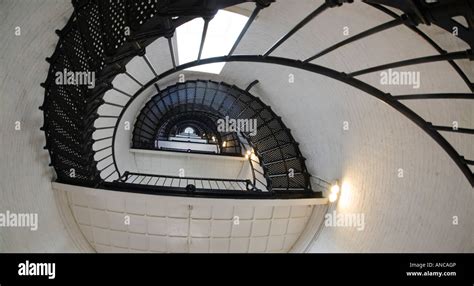 Inside stairs of St Augustine Lighthouse Florida Stock Photo - Alamy