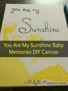 You Are My Sunshine Baby Memories DIY Canvas