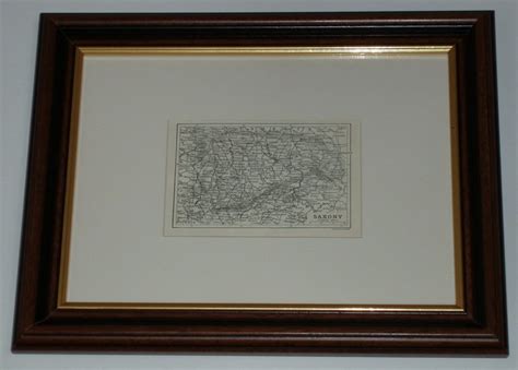 Print circa 100 yrs old Map of Saxony - Heritage Framing