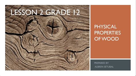 Physical Properties of wood - YouTube