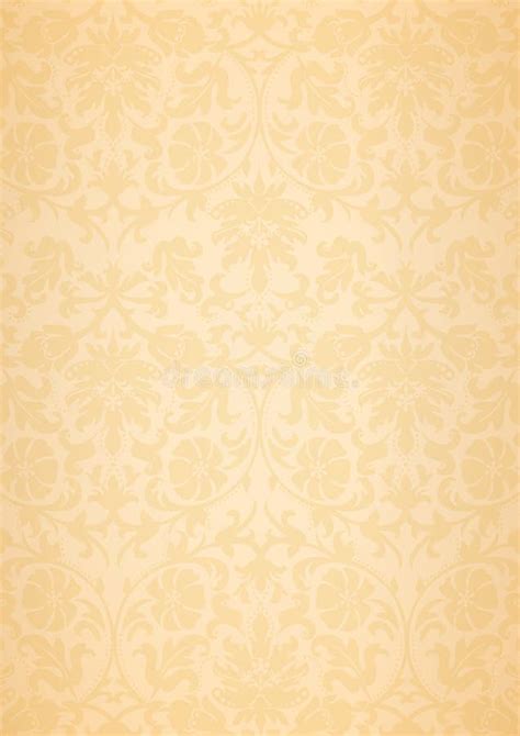 Beige Classic Flower Pattern Wallpaper Background Stock Vector ...