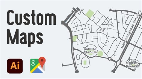 Create Custom Google Maps (Complete) in Adobe Illustrator & Snazzy Maps ...