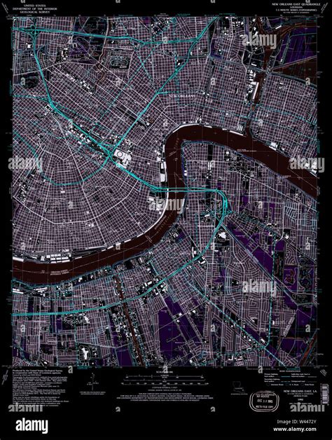 New orleans east map hi-res stock photography and images - Alamy