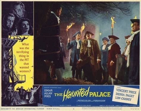 THE HAUNTED PALACE released Aug. 28, 1963; with Vincent Price, Debra Paget, Lon Chaney Jr ...