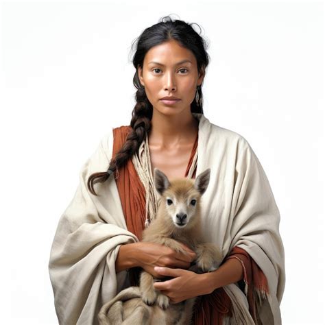 Premium Photo | Peruvian Woman with Baby Llama