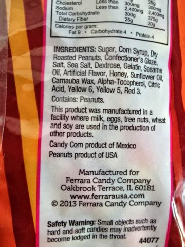 Mom To Food Allergy Kid: Candy Corn with Peanuts