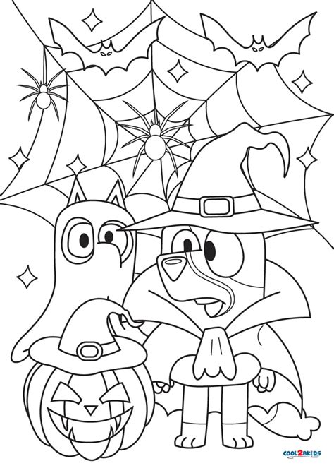 Free Printable Bluey Halloween Coloring Pages For Kids