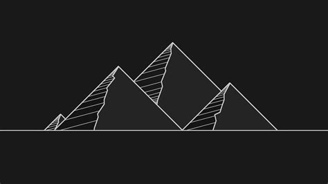 pyramid, minimalsim, minimalist, dark, black, artist, artwork, digital ...