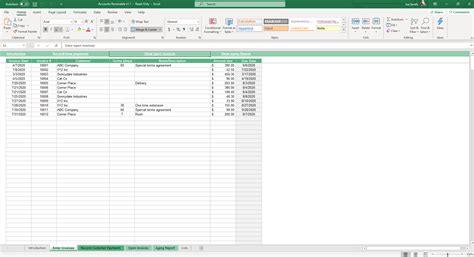 Accounts Receivable Excel Template - Simple Sheets