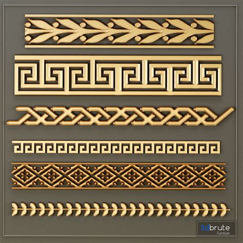 20model border pattern vol1 3d model Buy Download 3dbrute