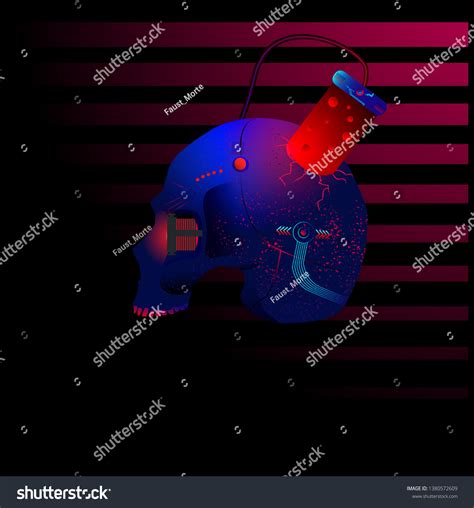 Cyberpunk Skull Eye Implant Capsule Head Stock Vector (Royalty Free) 1380572609 | Shutterstock