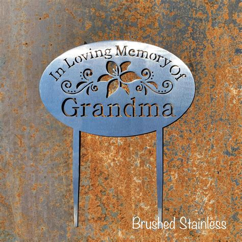 Garden Sign with Stakes | Metal Memorial Plaque | Pet Memorial | In ...