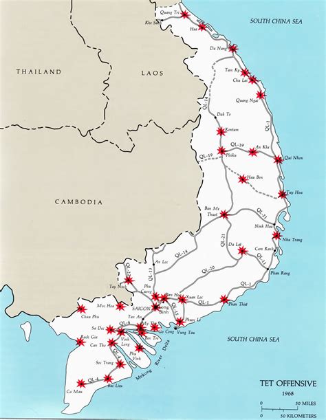 Vietnam During Vietnam War Map