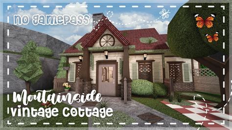 No Gamepass Mountainside Vintage Cottage and Tour Bloxburg iTapixca builds - YouTube